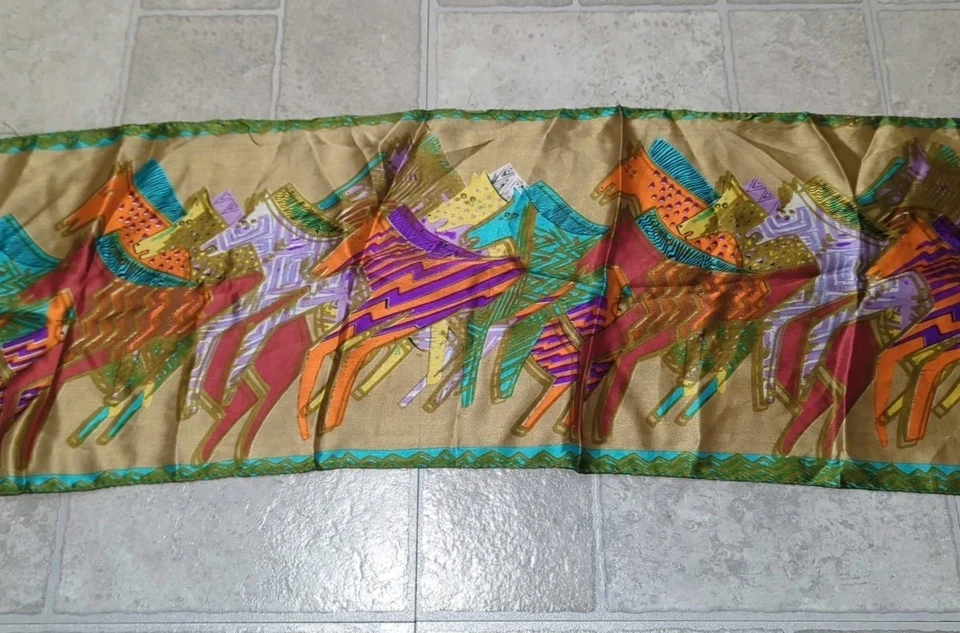 Bufanda Bufandas Laurel Burch Seda Lote De 9 Cuadradas + Mezcla Oblonga Algunas Firmadas Foto 2 de 4