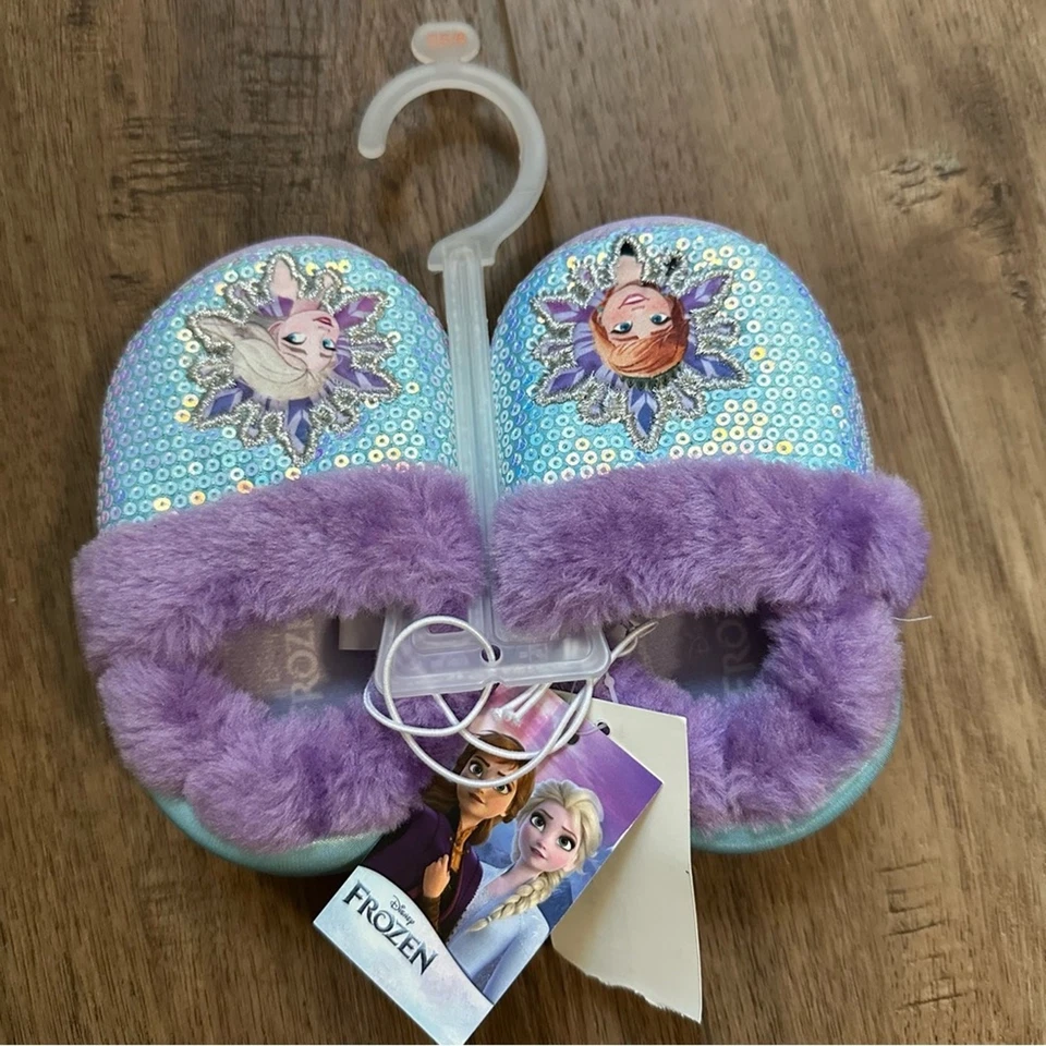 NOVO!! Chinelos Frozen Disney, Infantil Menina, Antiderrapante, Brilho, Pele Sintética, 5/6 - Imagem 4 de 4