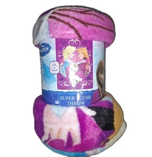 Disney Frozen Throw Blanket Anna Elsa Olaf NEW
