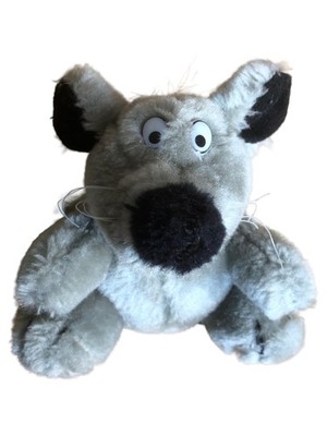Uli Stein Maus Plüschtier Kuscheltier Grau 13cm DIMO 1985 Stofftier