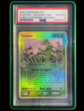 Pokemon PSA 10 2004 Ruby & Sapphire Sceptile Reverse Foil 11/109 Spanish