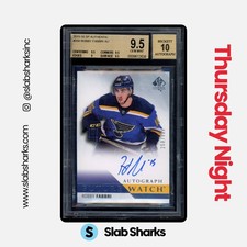 2015 UD SP AUTHENTIC #250 ROBBY FABBRI FUTURE WATCH AUTO ROOKIE RC /999 BGS 9.5