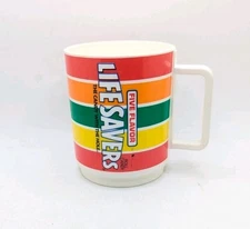 Vtg Life Savers Candy Plastic Child's Mug Cup Lifesavers Deka Made In USA 1980s