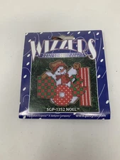 Janlynn Wizzers Counted Cross Stitch Ornament Snowman NOEL SGP-1352 Wreath Gifts