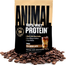 100 Whey Protein Powder Instant Iced Coffee Real Coffee for Preworkout, Post