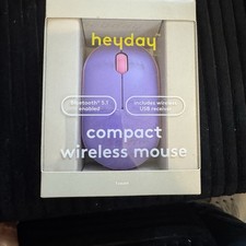 Heyday Compact Wireless Mouse Bluetooth enabled - Purple/Pink Sealed NIB 