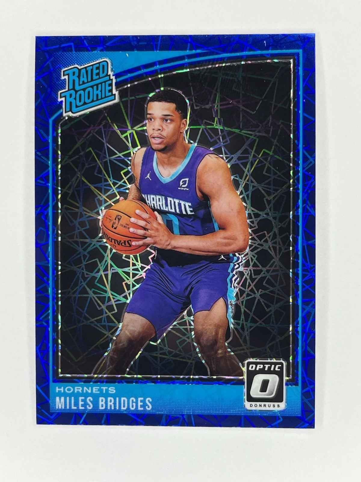 2018-19 Panini Donruss Optic - Rated Rookie Miles Bridges #172 Blue Velocity RC