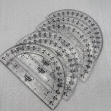 ETA Cuisenaire Protractors 6 Pack Clear Plastic 180 Degree Math Classroom USED