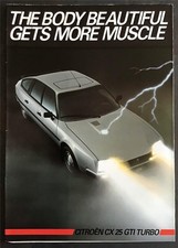 CITROEN CX 25 GTi TURBO Car Sales Brochure Poster AUG 1984 #K1902