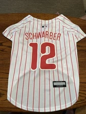 NEW Pets First MLB Philadelphia Phillies Schwarber Pet Baseball Jersey #12 Large