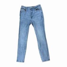 Zara Women's Jeans Blue Light Wash Slim Straight Fit Denim 10