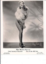 Burlesque Stripper MONICA STEVENS 8x10 Photo, Small photo with autograph  ad