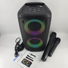 NEW Semitech Licensed Karaoke Machine Portable Bluetooth Speaker T-08  2 Mics