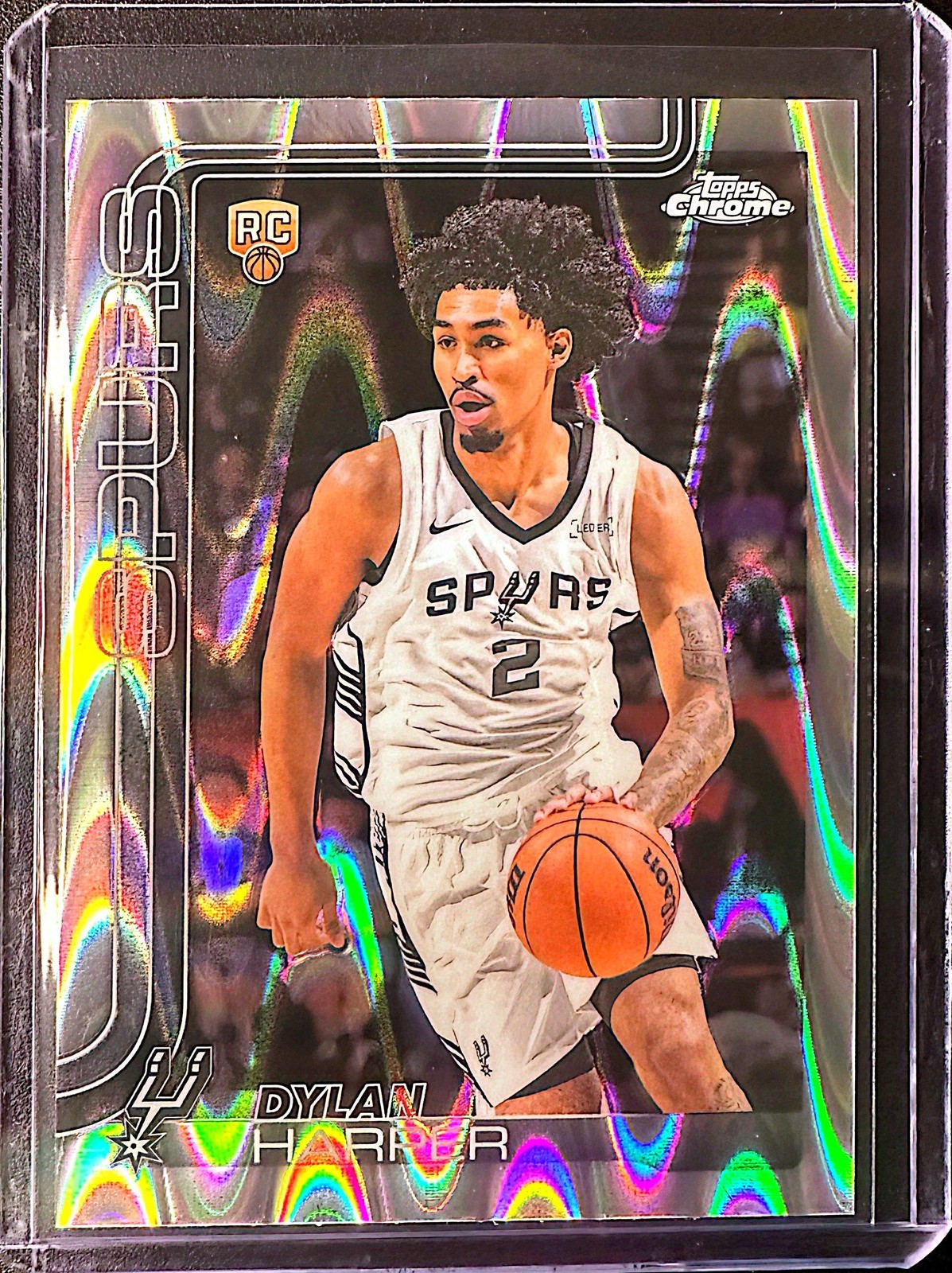 Dylan Harper 2025-26 Topps Chrome #252 Raywave Refractor Rookie Card RC Spurs