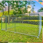Large Dog Cage Crate Outdoor Kennel 9.8ft x 9.8ft Pet Chicken Coop Mesh Sidewall