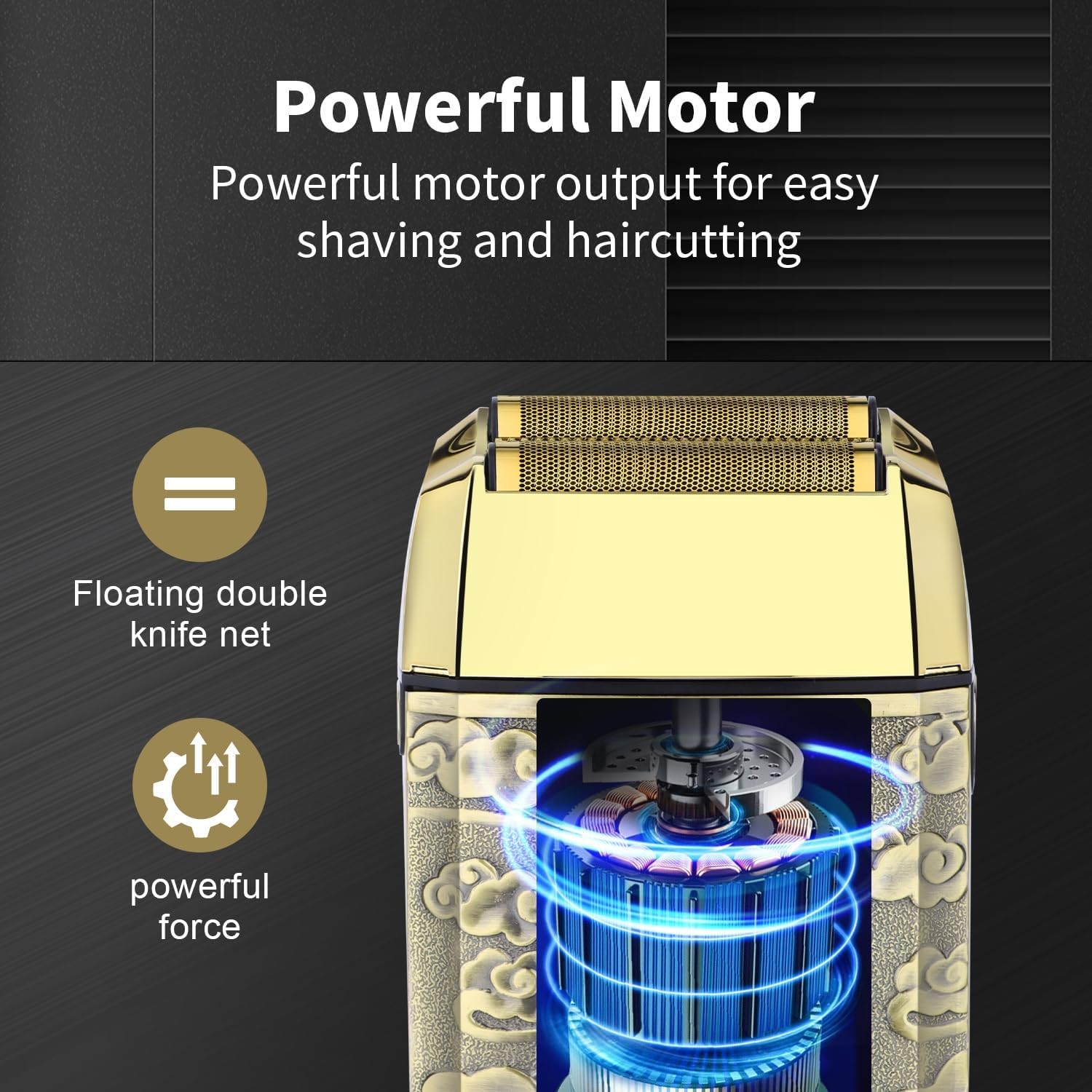 HIENA PRO Professional Foil Shaver for Men, Reciprocating Electric Beard Gm 