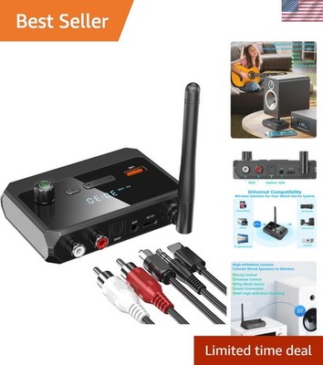 Bluetooth 5.4 Home Stereo Receiver with LCD - Stream Music Anywhere Effortlessly