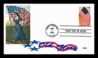 US COVER OLD GLORY HAND FAN FIRST DAY ISSUE WII CACHET