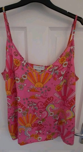TOP CAMI MAI COMPLETAMENTE VESTITO TAGLIA 18 hot pic love hippy funghi divertimento