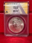 1882-CC Morgan Silver Dollar ANACS MS62 VAM 3C