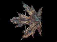 QF11158 NOS VINTAGE 1974 CUT-OUT  LEAF  NATURE ART BERGAMOT BELT BUCKLE