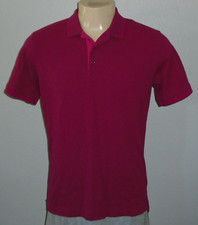 Robert Graham Red Short Sleeve Polo Shirt Classic Fit Men Medium