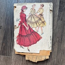 Vintage 1950s McCalls 2329 Sewing Pattern Sz S Centennial  Square Dance Dress