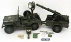 Vintage GI Joe 1960's Jeep 7000 w/ Trailer, Spotlight, Bazooka, & Missiles
