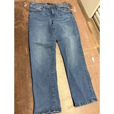 Men's copper oak authentic 32 x 32 jeans dark wash mid rise relaxed fit