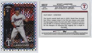 2024 Topps Chrome Update Rookie Debut X-Fractor Wyatt Langford #USC37 Rookie RC
