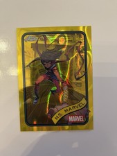 2025 Topps Chrome Marvel Yellow Lava Refractor Ms Marvel #130 16hs