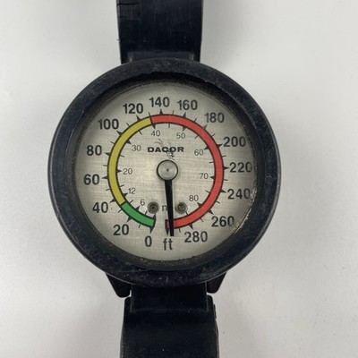 Vintage Dacor Analog Wrist Depth Gauge 280ft Scuba Diving