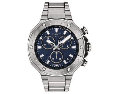TISSOT Herrenuhr T-RACE T141.417.11.041.00 Blau Silber Chronograph Quarz