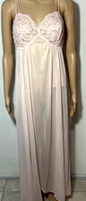 Vintage Nightgown Vanity Fair PINK Size 34 Sheer Tricot All Nylon LACE
