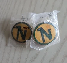 2 Minnesota North Stars NHL Enameled Pin PinBack lapel Hockey Green Gold