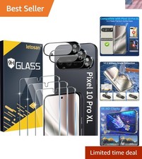 6 Pack Tempered Glass Screen Lens Protectors for Pixel 10 Pro XL 9H Hardness