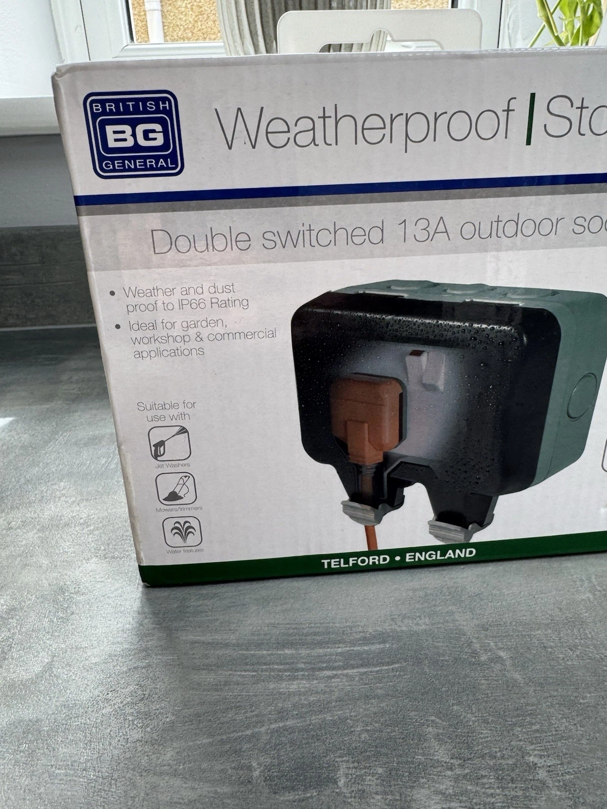 BG Weatherproof Storm Double Switched 13A Outdoor Socket IP66 WP22-XD Brand New 2