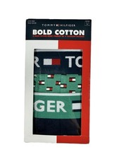 NWT Tommy Hilfiger. 2 Pack. Cotton BOLD Boxer Brief. Green Logo. MSRP 27.50