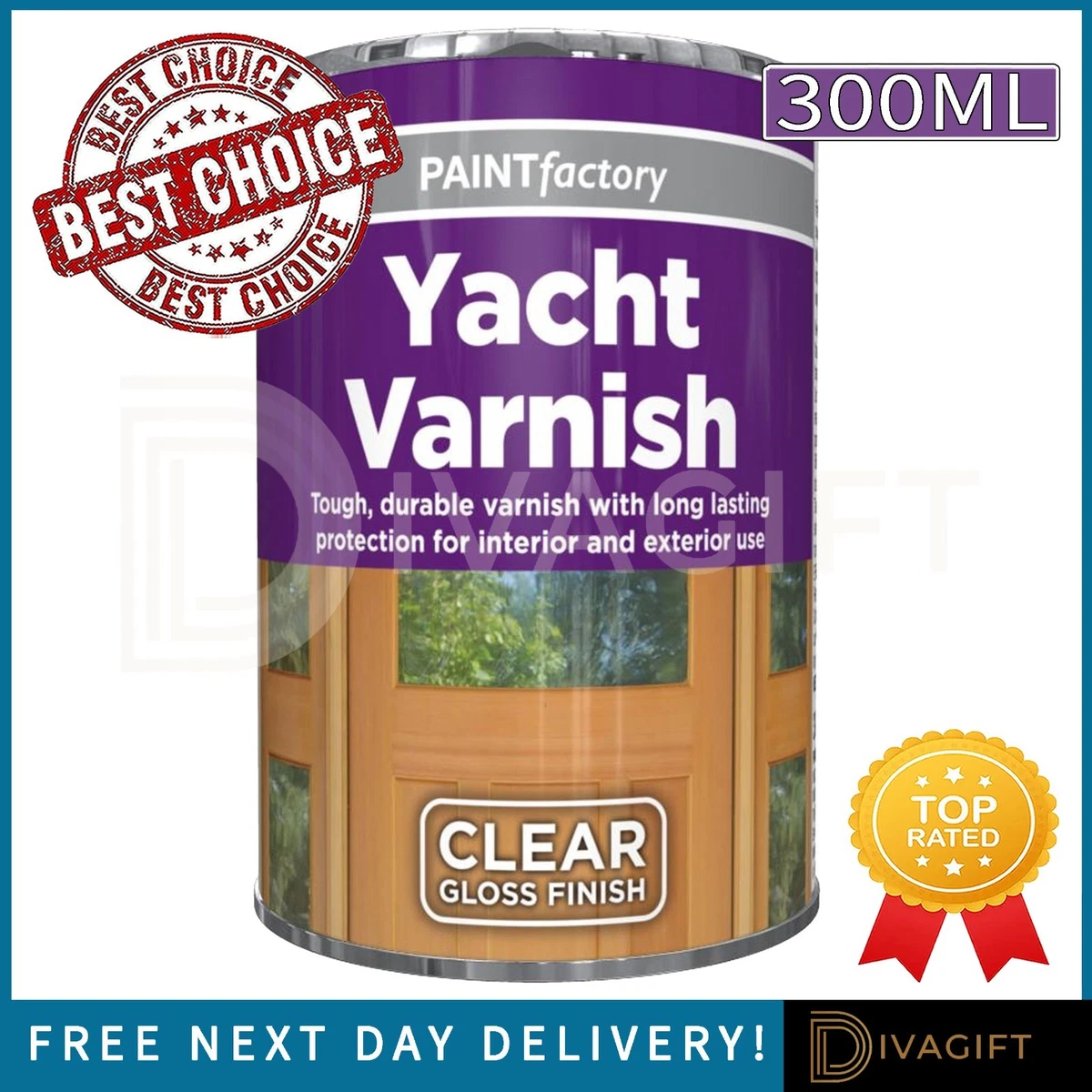 Vintage Yacht Varnish Clear Polyurethane - Wood Varnish Marine-Grade
