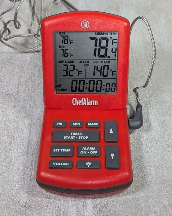 ThermoWorks ChefAlarm Digital Cooking Alarm Thermometer and Timer