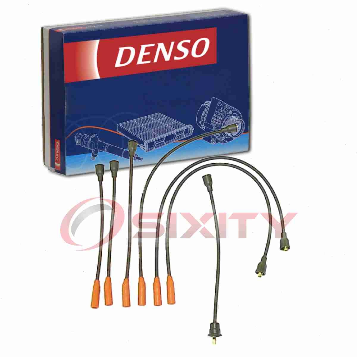 Denso Spark Plug Wire Set for 1975-1976 Mercury Monarch 3.3L 4.1L L6 wa