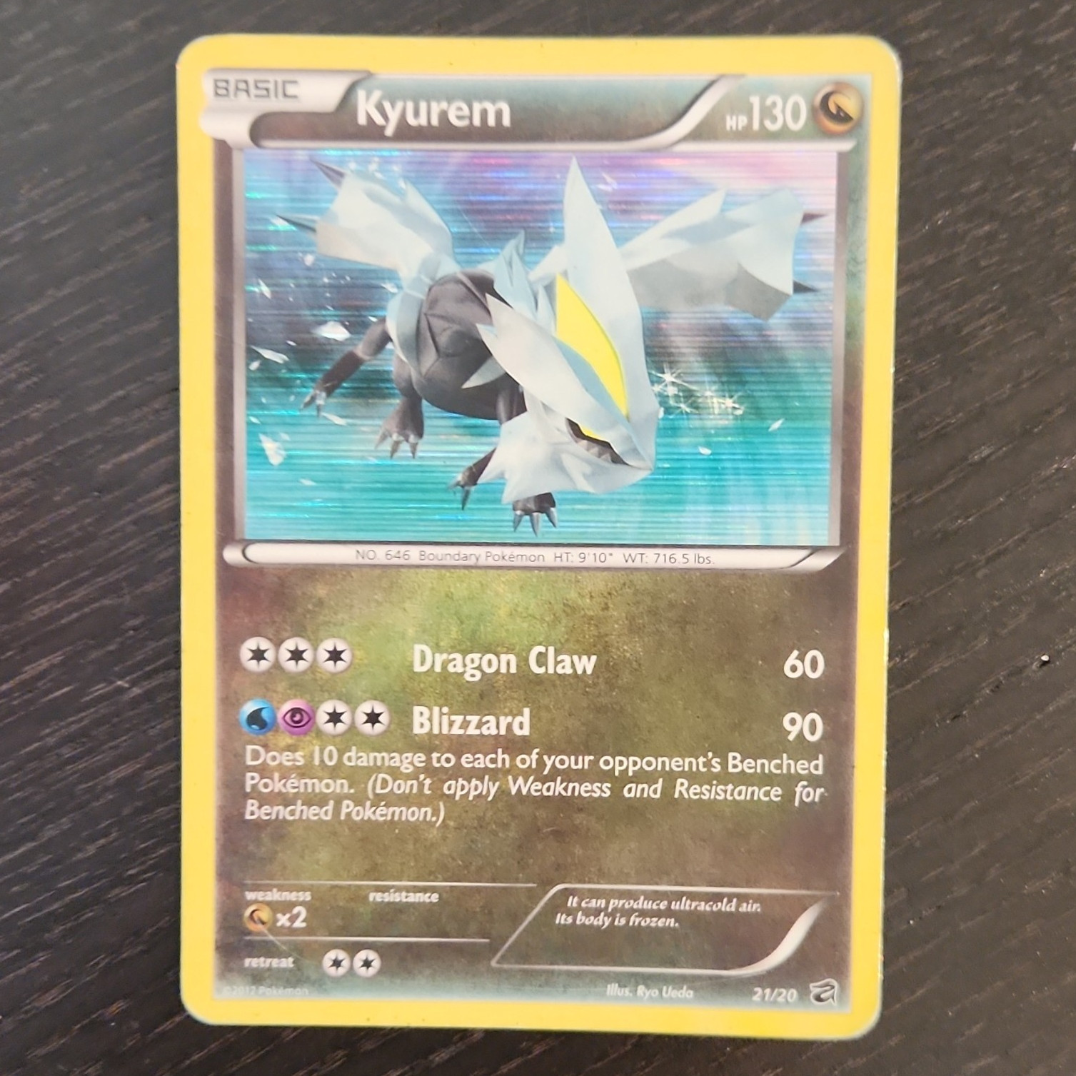 Kyurem 21/20 Dragon Vault Holo Rare Pokémon TCG Card HP 130 English 2012 Basic