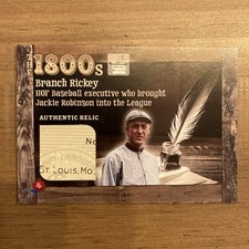 2024 Historic Autographs 1800s Touched Document Branch Rickey /164 St. Louis MO