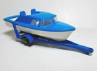 Vintage Matchbox Lesney 1-75 Series #9 Cabin Cruiser Boat & Trailer - BPW - VGC
