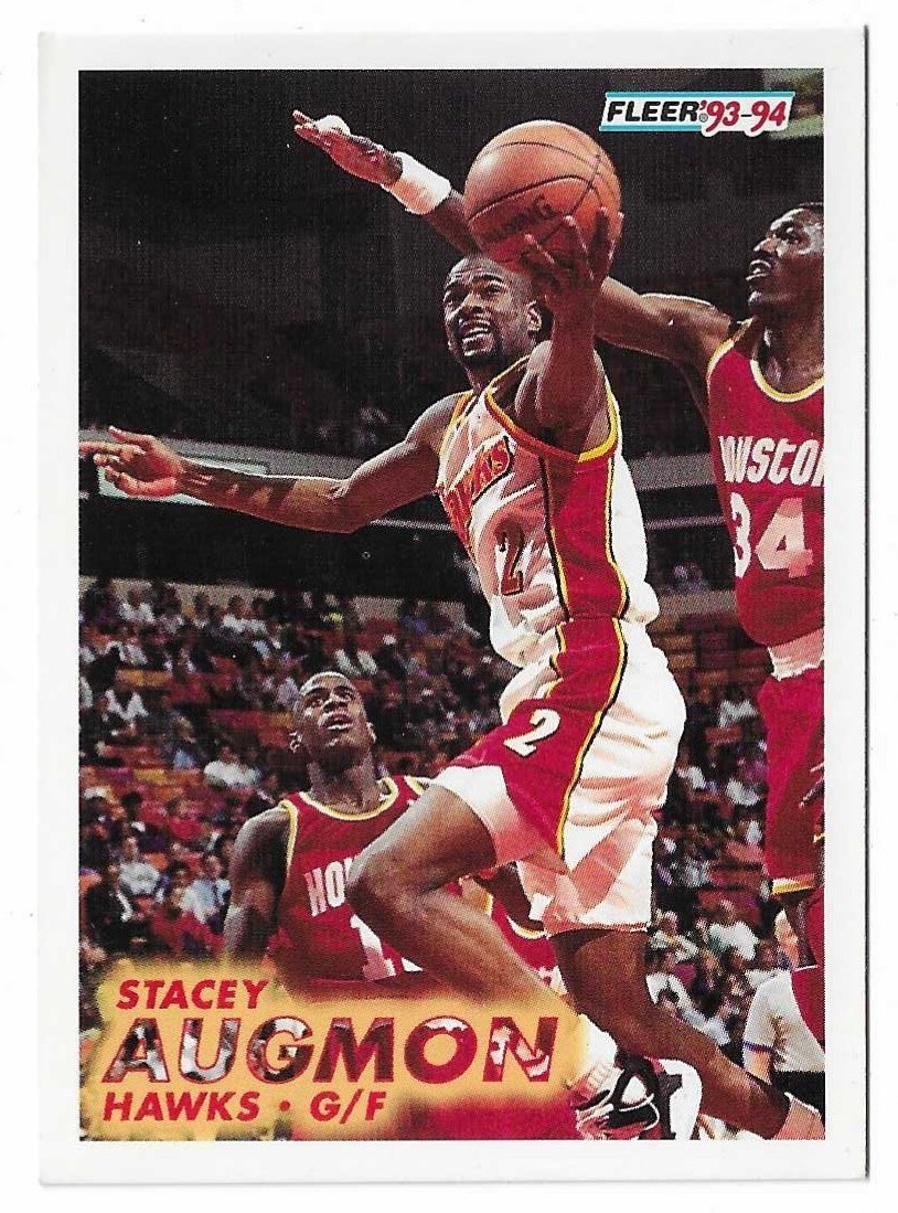 1993-94 Fleer Basketball Stacey Augmon Card #1 Atlanta Hawks