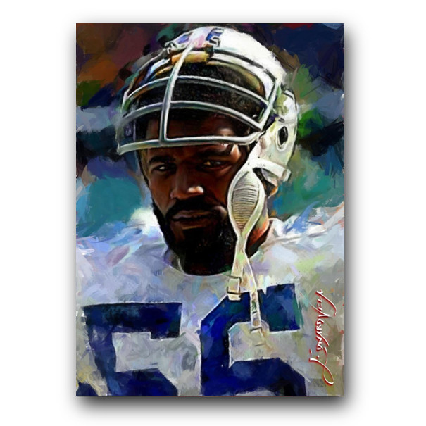 Thomas Henderson #2 Art Card Limited 36/50 Edward Vela Signed (Dallas Cowboys)