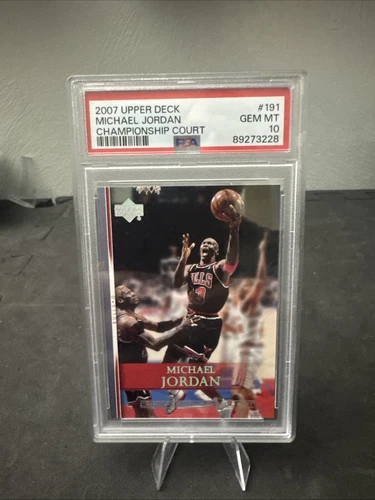 MICHAEL JORDAN 2007-08 UPPER DECK CHAMPIONSHIP COURT PSA 10 GEM MINT CARD #191!