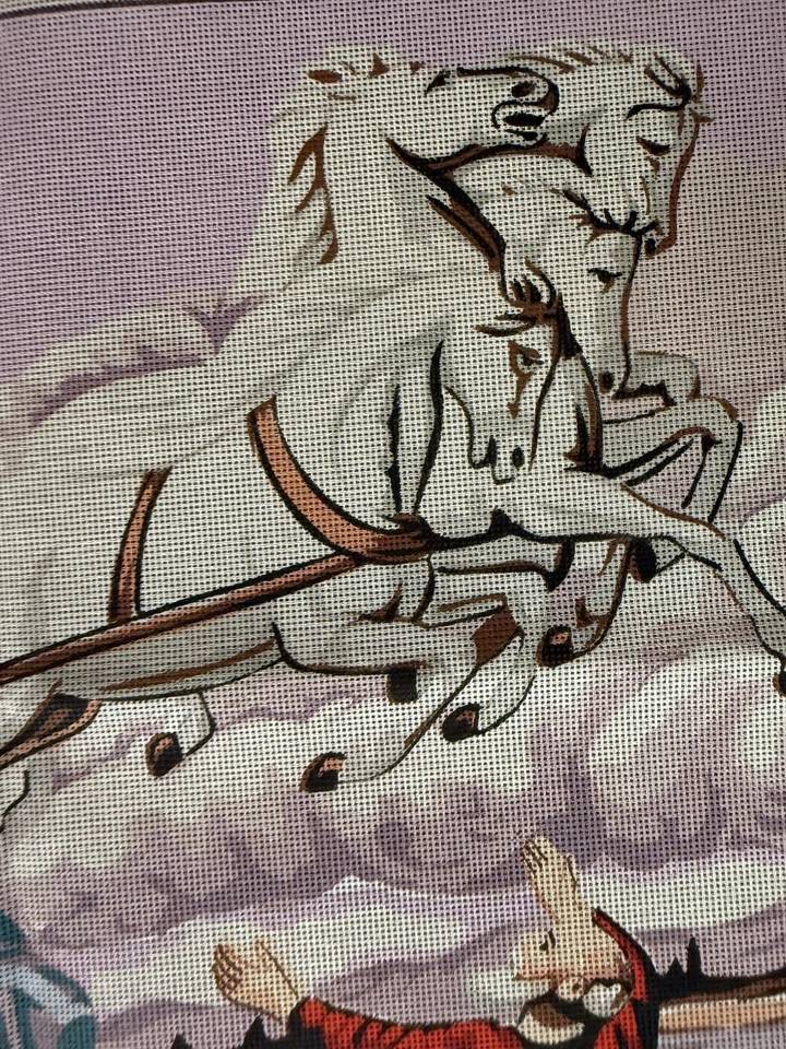 Printed needlepoint Tapestry  Orchids Canvas Only 17.5x24” S Saint Elijah - Image 3 of 4