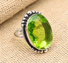 Peridot Ring Gemstone 925 Sterling Silver August Birthstone Beautiful Ring ''