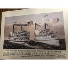 Drew and St. John Grandest Palace Drawing Room Steamers Art Print Unframed 9X12